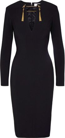 Elisabetta Franchi Slim-Fit Midi Dress With Chain And Tassel Detail