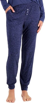 Alfani Womens Essentials Ultra Soft Knit Jogger Pants In Animal Dot