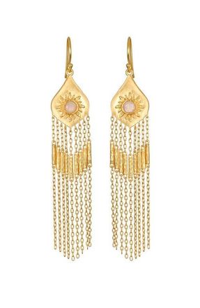 Satya Jewelry Daybreak Opal Sun Fringe Earrings in Gold at Nordstrom