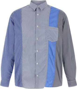 Comme Des Gar&ccedil;ons Blue Cotton Mens Blouse