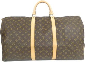 Louis Vuitton Marron Coated Canvas Boston Bag (Pre-Owned)