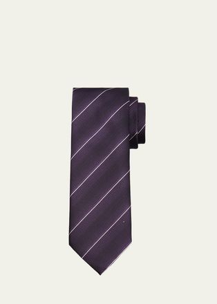 Tom Ford Mens Wavy Stripe Silk Tie
