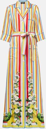 Dolce & Gabbana Abito chemisier in seta a righe