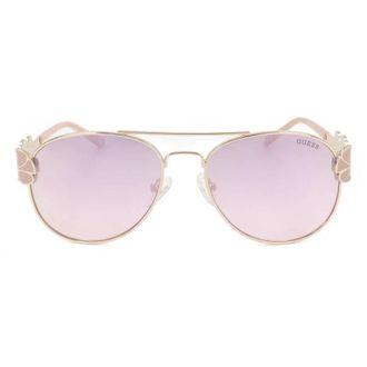 Guess Burgundy Mirror Pilot Ladies Sunglasses GF4025 28U 53