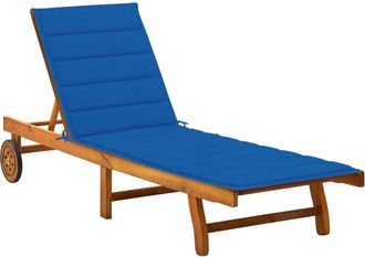 vidaXL Vidaxl - Tumbona De Jard&iacute;n Con Coj&iacute;n Madera Maciza De Acacia