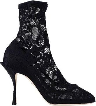 Dolce & Gabbana Black Lace Sock Heels Size 39