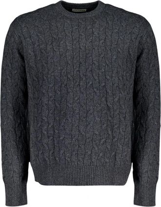 Autore Maglia Fonda - Heren - Ronde hals truien - Grijs - 2XL - Wol - Truien & Vesten