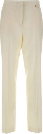 Fabiana Filippi Montefalco Broek - Dames - Straight fit broeken - Wit - XS - Wol - Broeken