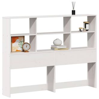 Berkfield Home Headboard with Storage White 160 cm Solid Wood Pine