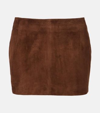 Nour Hammour Avery suede miniskirt