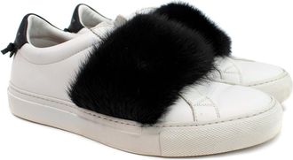 Givenchy White & Black Mink Urban Knots Trainers Size 36