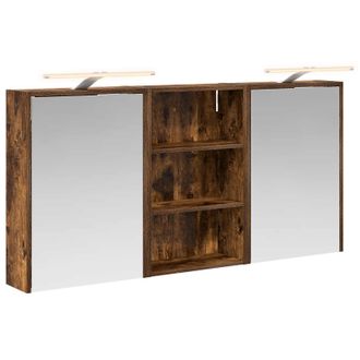 vidaXL Juego De Muebles De Ba&ntilde;o Con Estante 3 Pcs 126 X 16 X 62.5 Cm Vidaxl