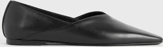 Toteme Womens The Everyday Square Toe Flats In Black
