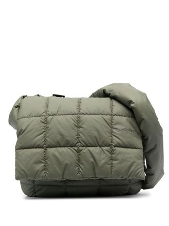 VeeCollective Borsa messenger trapuntata - Verde