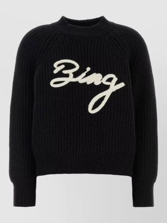 Anine Bing kendrick crew neck ribbed knit sweater