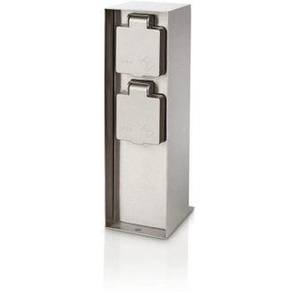 Philips Led 171084716 Presa di corrente da giardino 2 vie acciaio inox - Philips