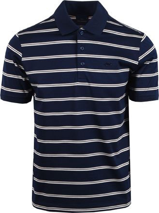 Paul & Shark Paul & Shark Mens POLO SHIRT NAVY BEIGE CREAM STRIPE Cotton - Size Large