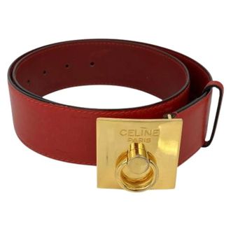Celine Pre-owned Leather Belt - female - Celine Vintage - Vintage Belts - Red - ONE SIZE - Pre-owned