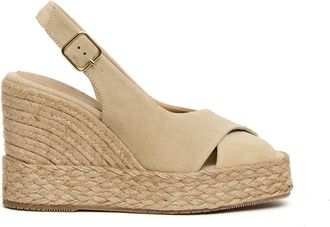 Paloma Barceló Schoenen, Dames, Beige, 39 EU, Suède, Beige Suède Lucie Sandalen