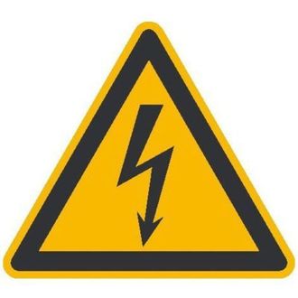 ABUS Placa De Adverdencia Atenci&oacute;n Corriente El&eacute;ctrica L&aacute;mina, Autoadhesiva 15mm