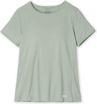 Stio | Womens Lucent Tee Shirt Short Sleeve, Size Large in Sage Flats Heather