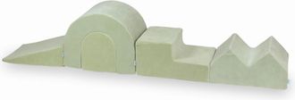 OEM Parque Infantil De Espuma Suave Aterciopelada Color Menta Claro, 5 Piezas