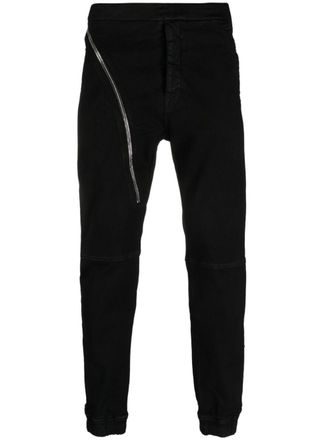 Rick Owens Joggers skinny Aircut con zip - Nero