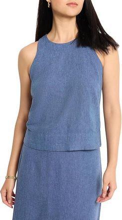 Nic+Zoe Rumba Linen Pop On Tank Top Womens Clothing Blue Mix : 2XL (US 20-22), Linen/Rayon