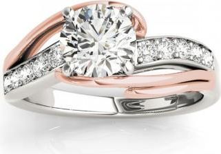 Allurez Diamond Bypass Engagement Ring Twisted Setting 14k Rose Gold (0.20ct)