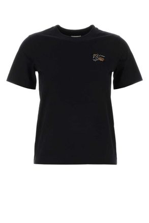 Burberry Black Crew Neck Logo T-Shirt
