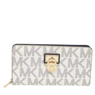 Michael Kors Pre-owned Wallets, female, White, Size: ONE SIZE Pre-owned Coated canvas wallets