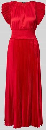 Joop Midikleid mit Plisseefalten Modell Dilia in Rot, Gr&ouml;&szlig;e 34