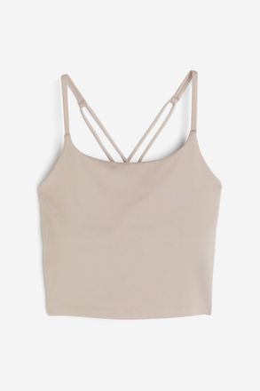 H&M DryMove Kurzes Sport-Tanktop - Brown