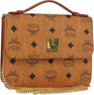 MCM Pre-owned Mini Schoudertas - Dames - Vintage Mini Tas - Bruin - ONE Size - Leer - Vintage