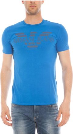 Armani Jeans Sweatshirts - Heren - T-shirts - Blauw - XL - Katoen - Tops