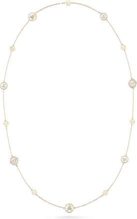 Philipp Plein Plein Mini Logo Crystal Cable Chain Necklace