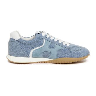 Hogan Olympia-Z Schoenen - Dames - Sneakers - Blauw - 39 1/2 EU - Leer - Schoenen