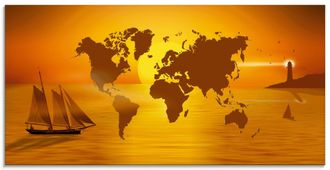 Artland Glasbild »Weltumsegelung« Landkarten 1 Stk. tlg. in verschiedenen Grössen