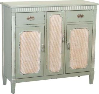 Wanderlust Deco Recibidor de madera verde 95x36x88