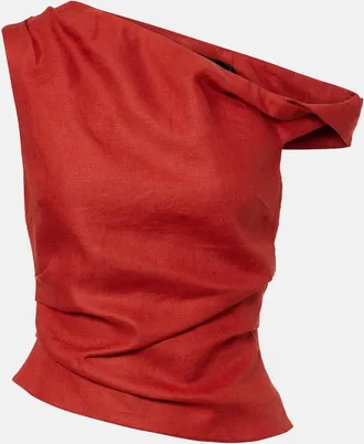Sir. Asymmetric linen top
