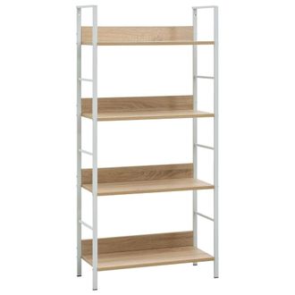 vidaXL Vidaxl - Estanter&iacute;a De 4 Niveles Madera Ingenier&iacute;a Roble 60x27,6x124,5cm