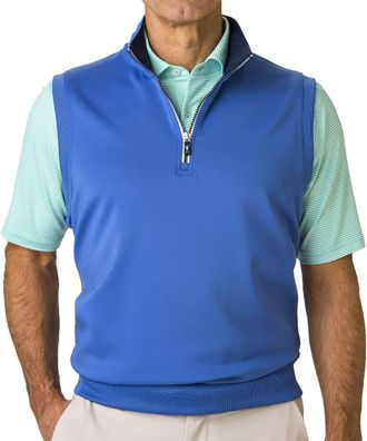 Fairway & Greene Caves Mens Golf Quarter-Zip Vest in Baltic at Nordstrom, Size Xx-Large