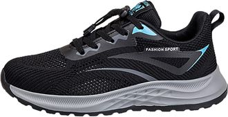 Generic Couple Mens Spring And Summer New Non Slip Walking Fashion Light Shoes Middle And Elderly Shoes Mens 515 V1 Sneaker (Black, 7.5)