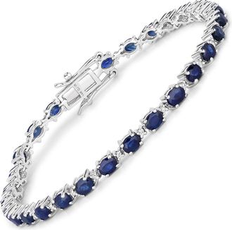 Diana M. Jewels Blue Sapphire ( AA+ ) Oval 4x3mm - 29Pcs + White Diamond F/C Round 1.20mm( I1-I2/I color ) - 29Pcs ( Box Lock With Double Safety )