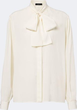 Gucci Blusa in cr&ecirc;pe de chine di seta con fiocco