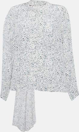 Joseph White/grey Cannon Mineral Print Silk Shirt