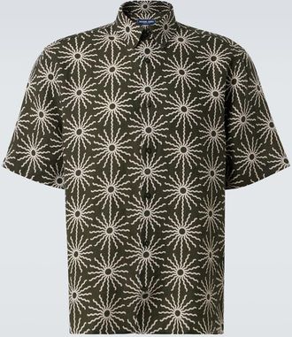 Frescobol Carioca Camicia bowling Castro in lino con stampa