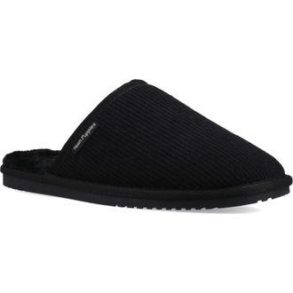 Hush Puppies Coady Cord Polyester Heren Zwarte Slippers
