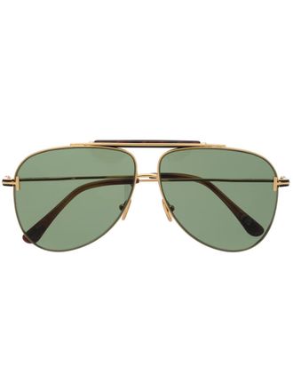 Tom Ford Eyewear Occhiali con montatura stile pilota - Oro