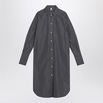 Toteme Black chemisier dress with white stripes
